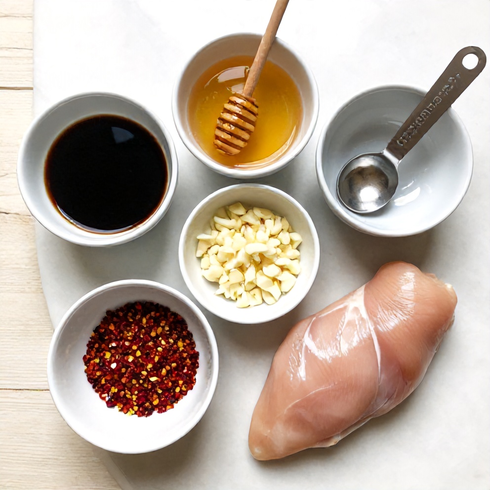 Ingredients for spicy honey soy sauce