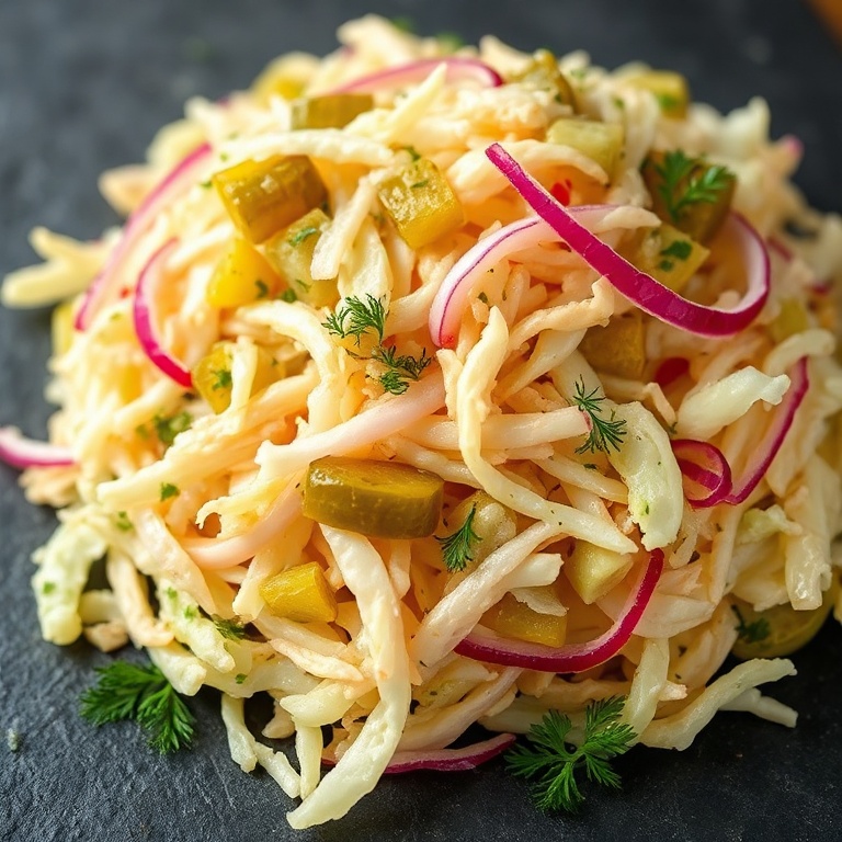 easy spicy pickle slaw recipe