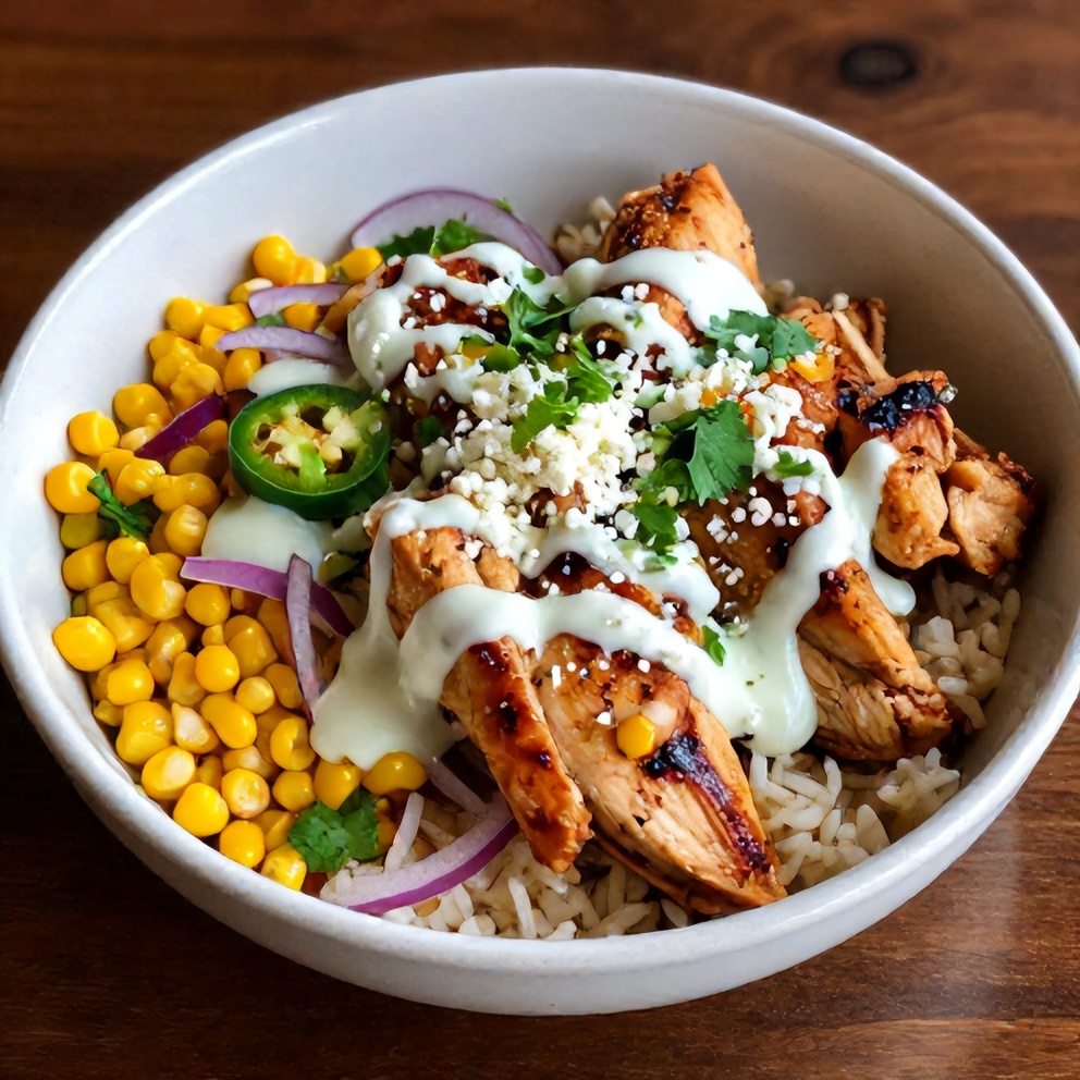 Easy Street Corn Chicken Bowl with Rice