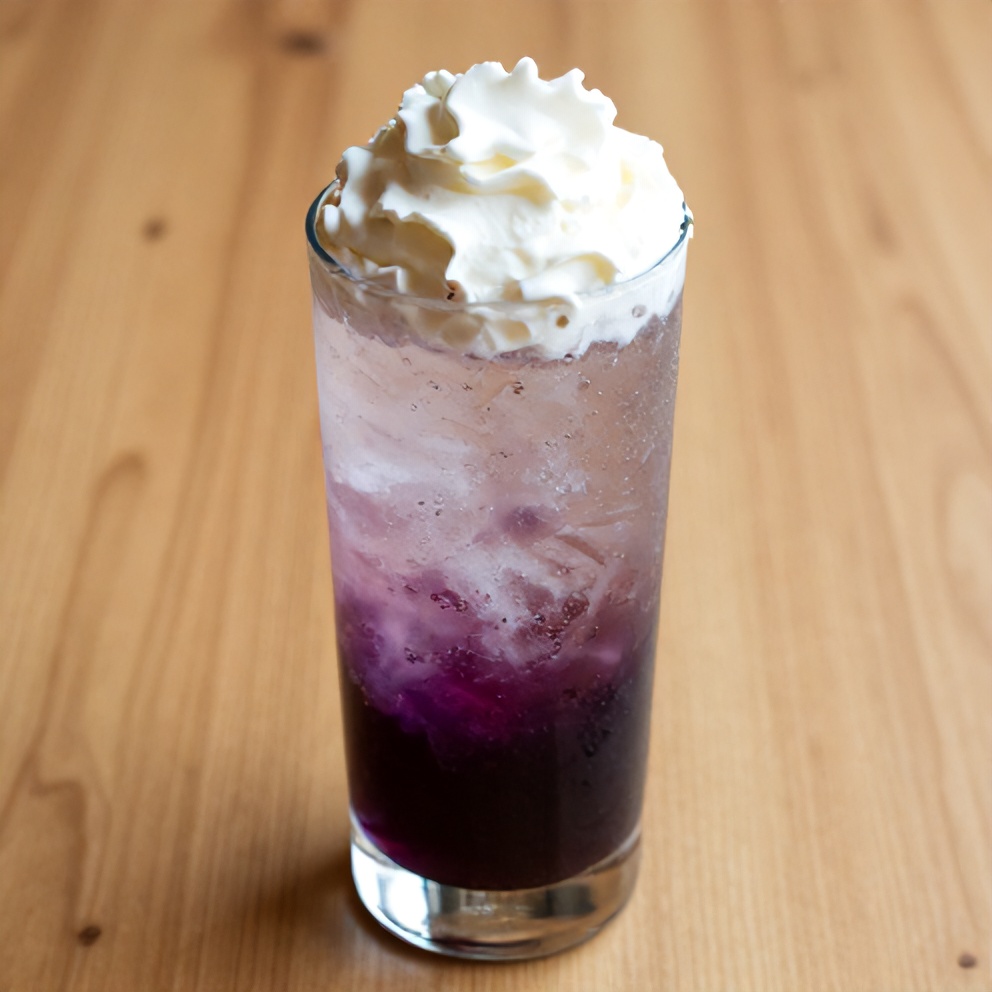 Italian cream soda with sugar free blueberry syrup
