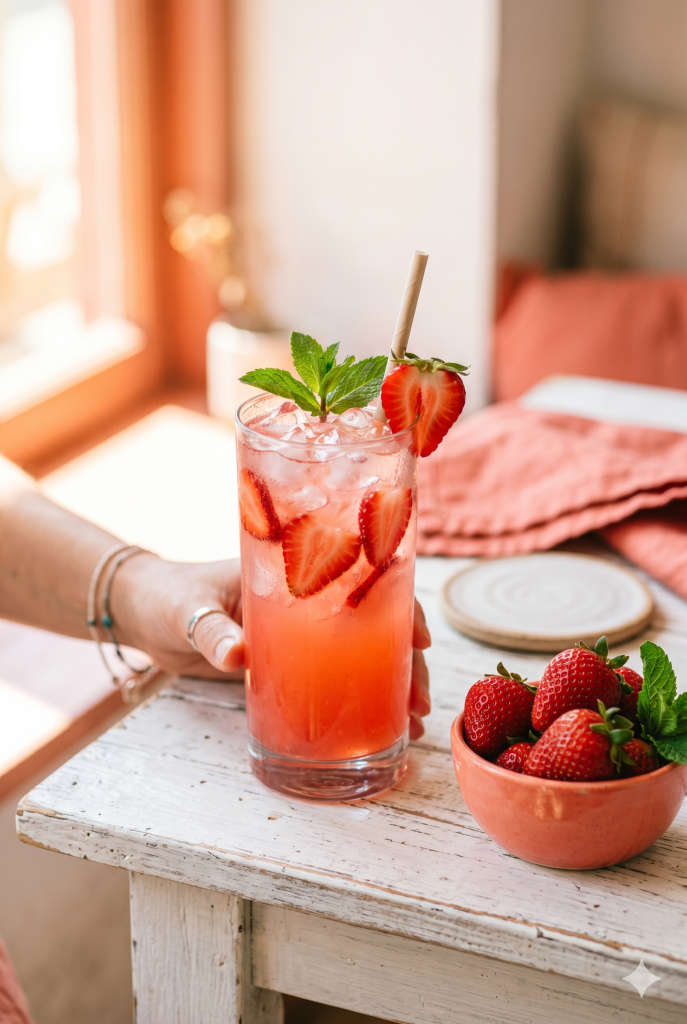 fresh drink recipe - strawberry lemonade