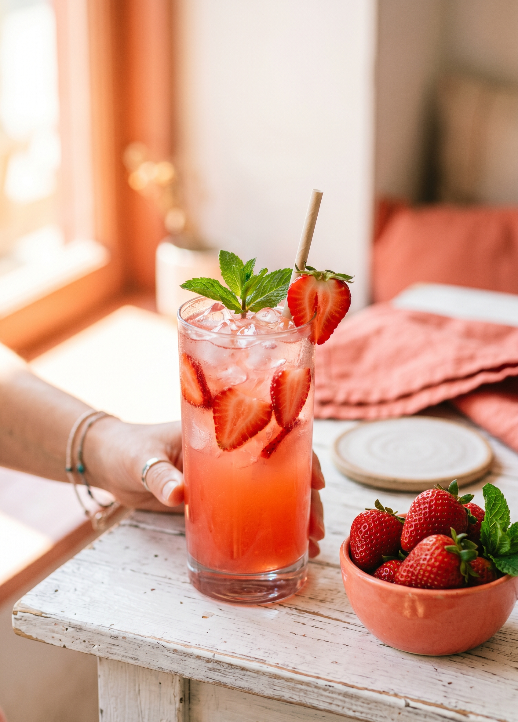 fresh drink recipe - strawberry lemonade