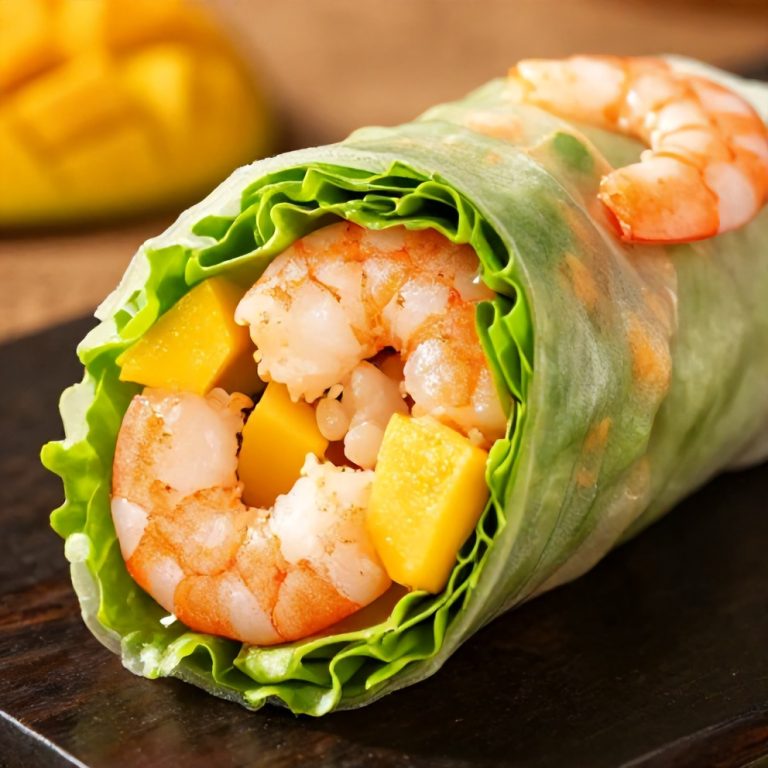 Fresh Mango Shrimp Summer Rolls