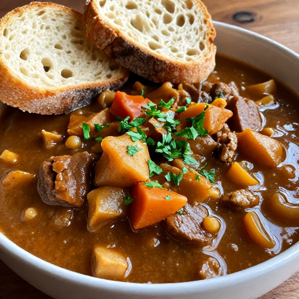 Plated Irish Vegetarian Stew