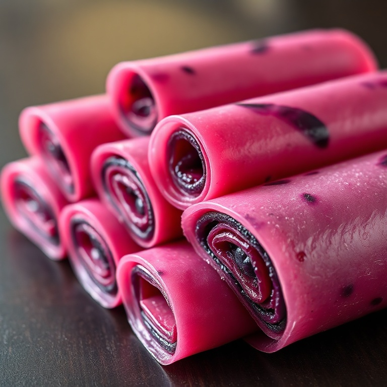 homemade blueberry peach fruit roll-ups