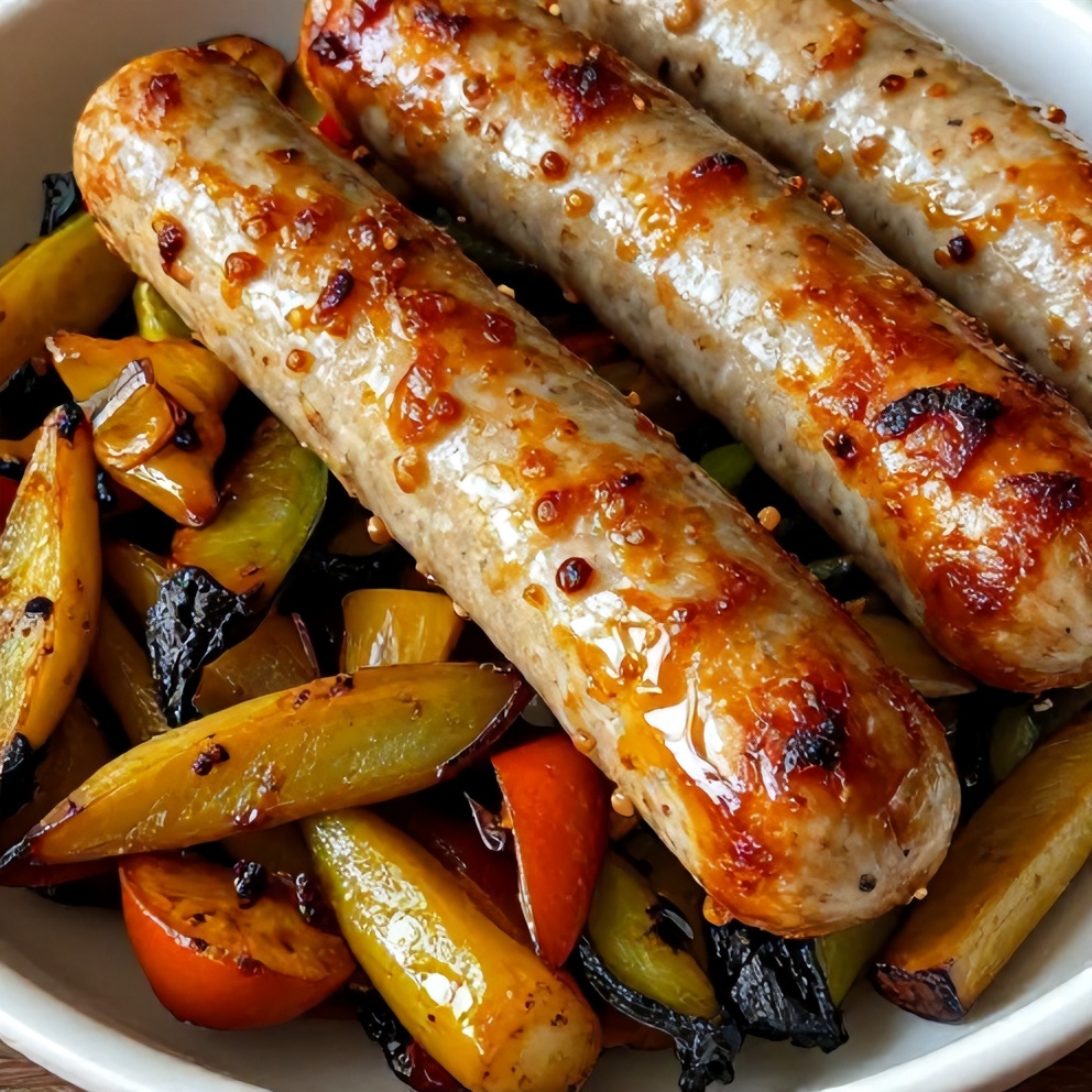 Honey Garlic Kielbasa and Veggies Dinner