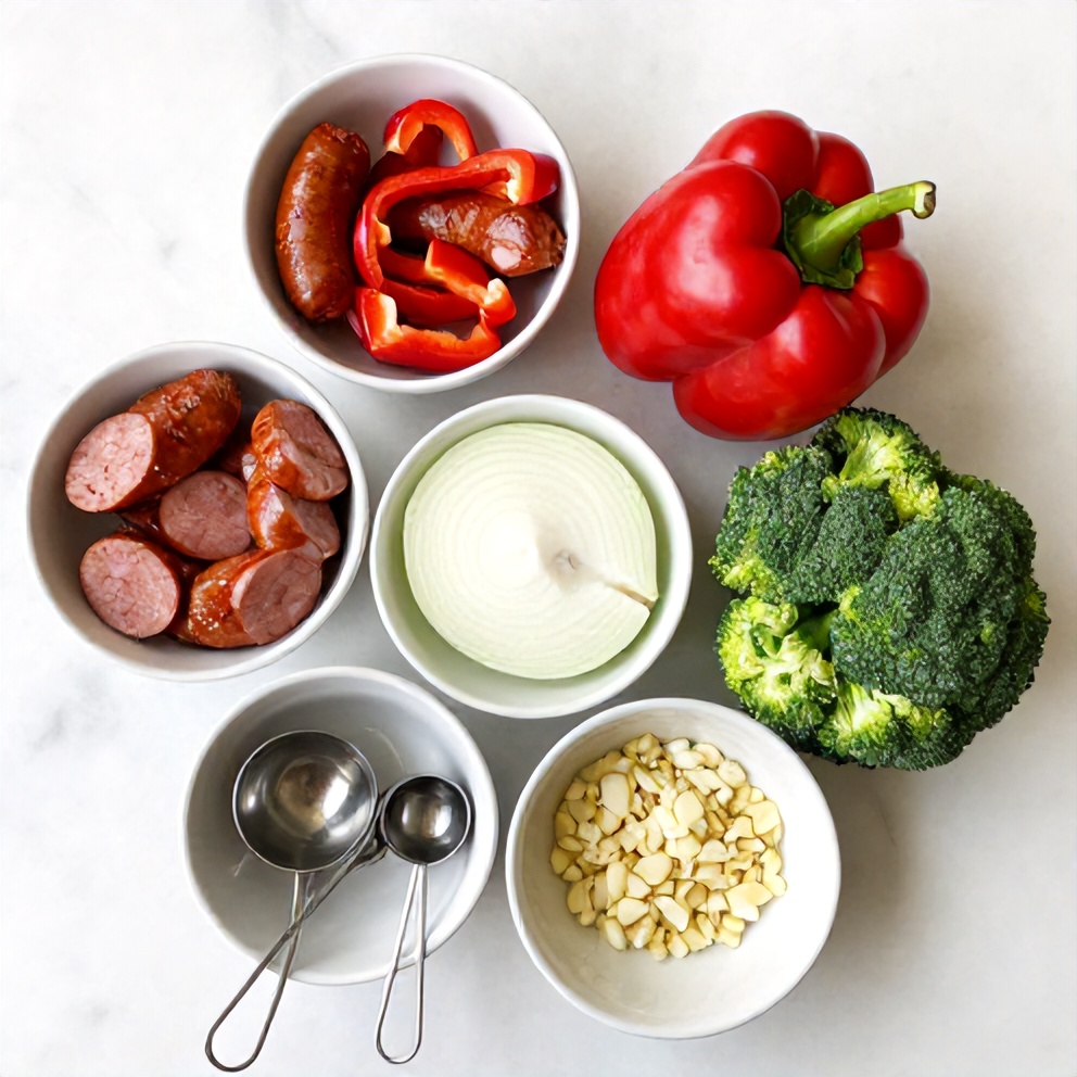 Honey Garlic Kielbasa and Veggies Ingredients