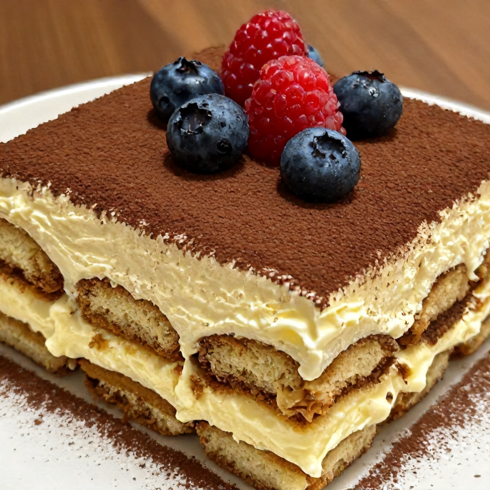 Lemon Tiramisu with Fresh Berries