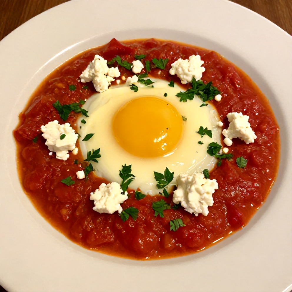 Mediterranean Baked Eggs Ready to Serve