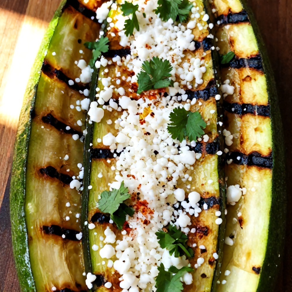 Mexican Street Corn Style Grilled Zucchini