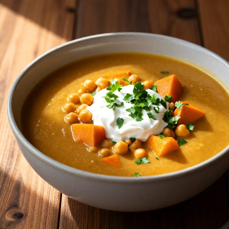 Moroccan Sweet Potato and Chickpea Soup