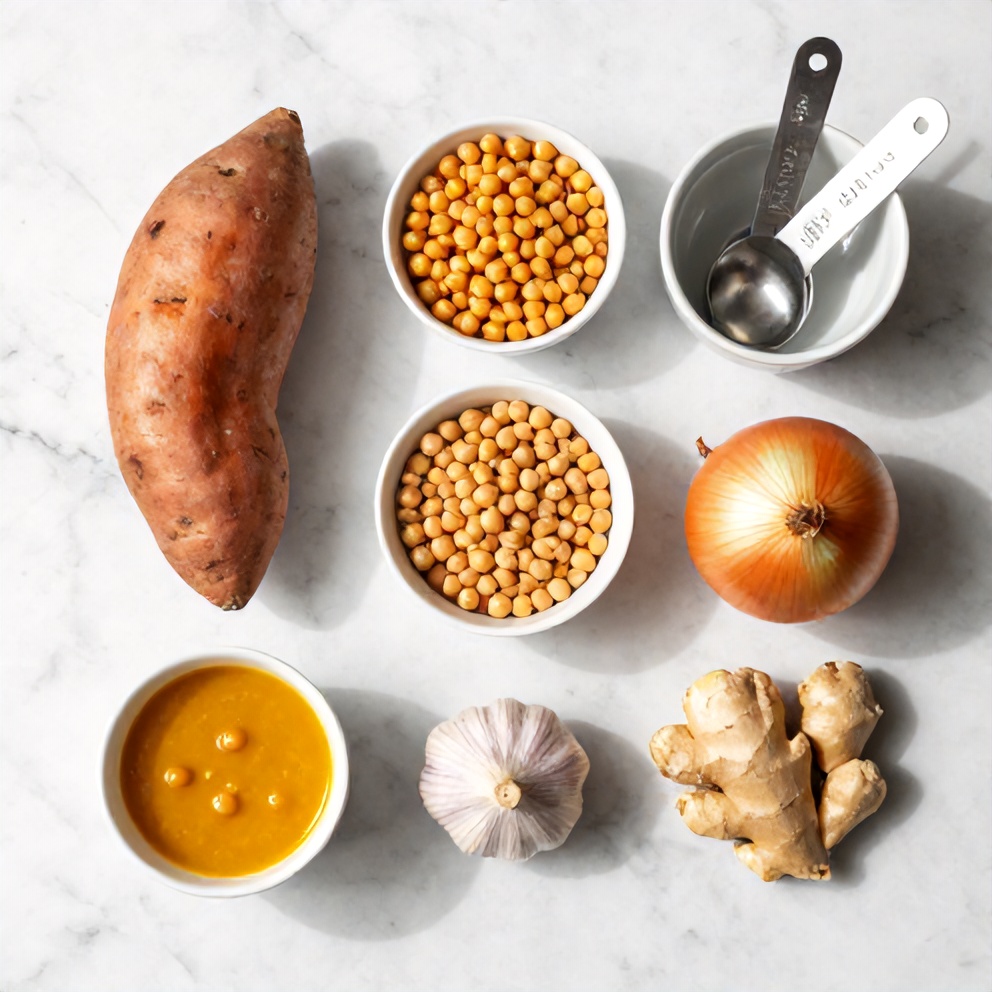 Moroccan Sweet Potato and Chickpea Soup Ingredients