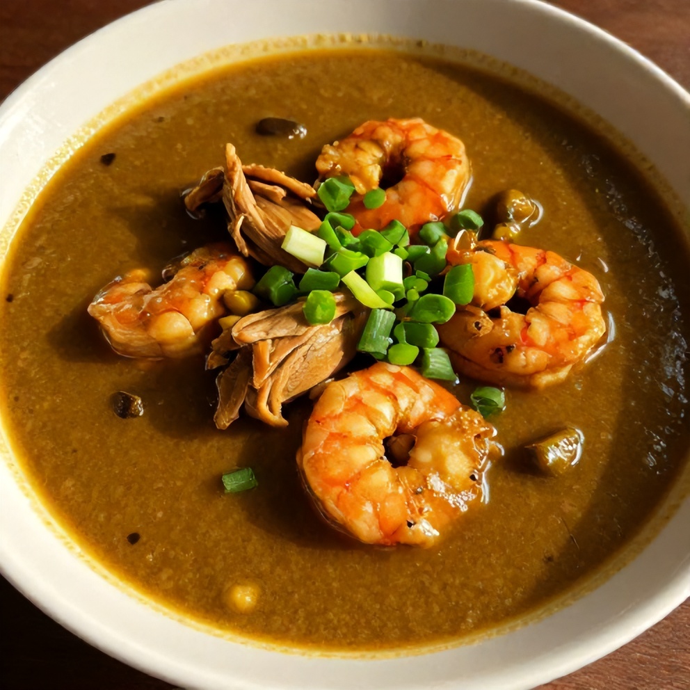 Plated Nigerian Okra Soup