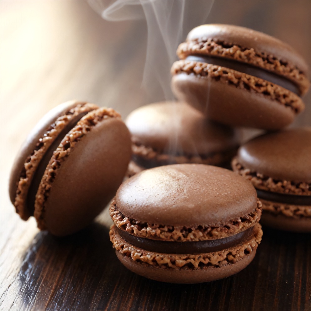 chocolate macarons