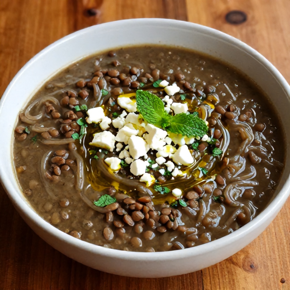 Persian Noodle Soup with Lentils and Fresh Herbs