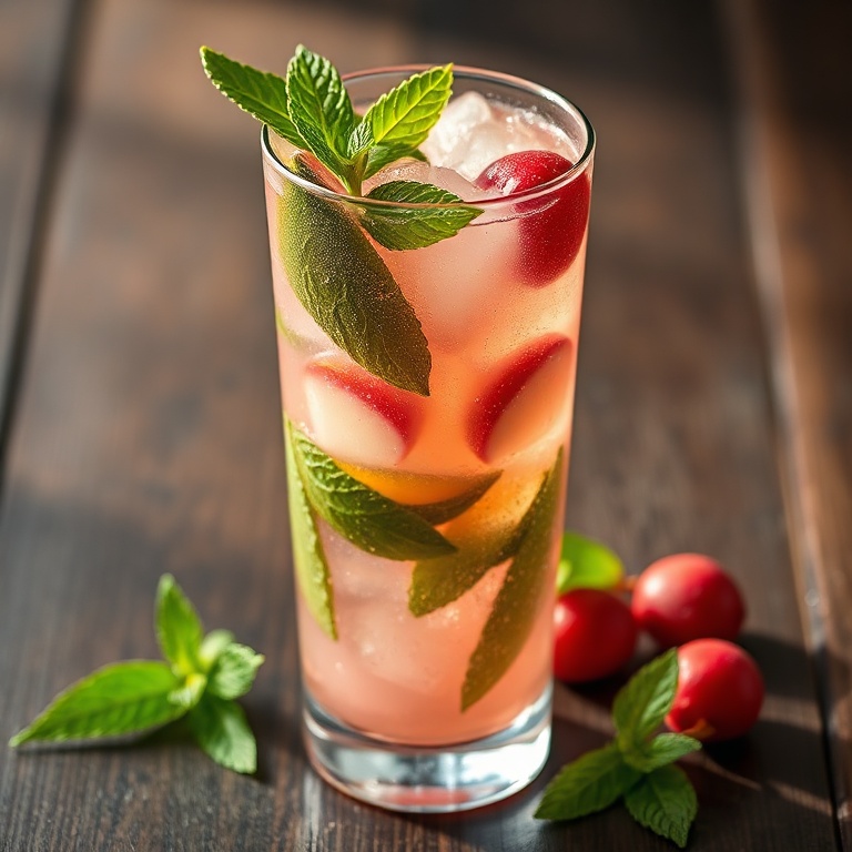 Refreshing Lychee Rose Mojito