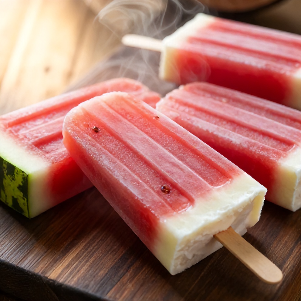 Watermelon Coconut Popsicles