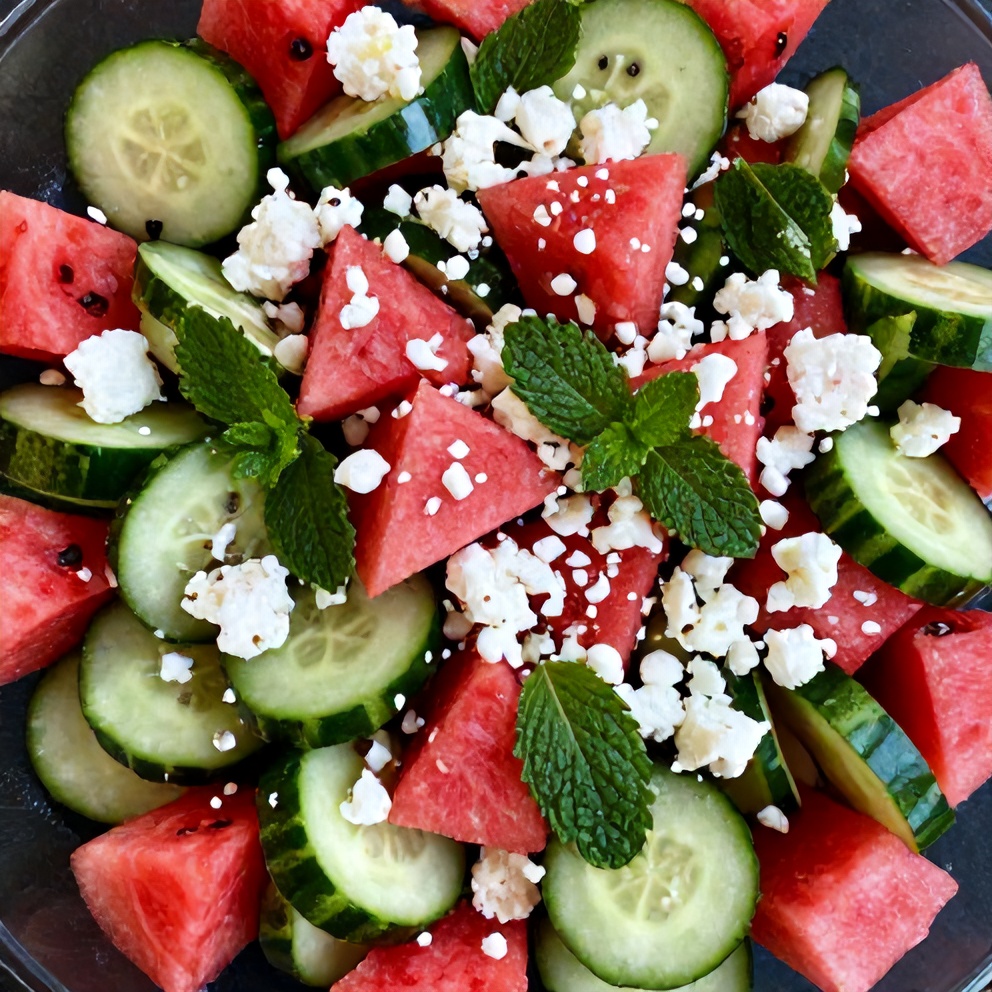 Refreshing Watermelon Cucumber Salad