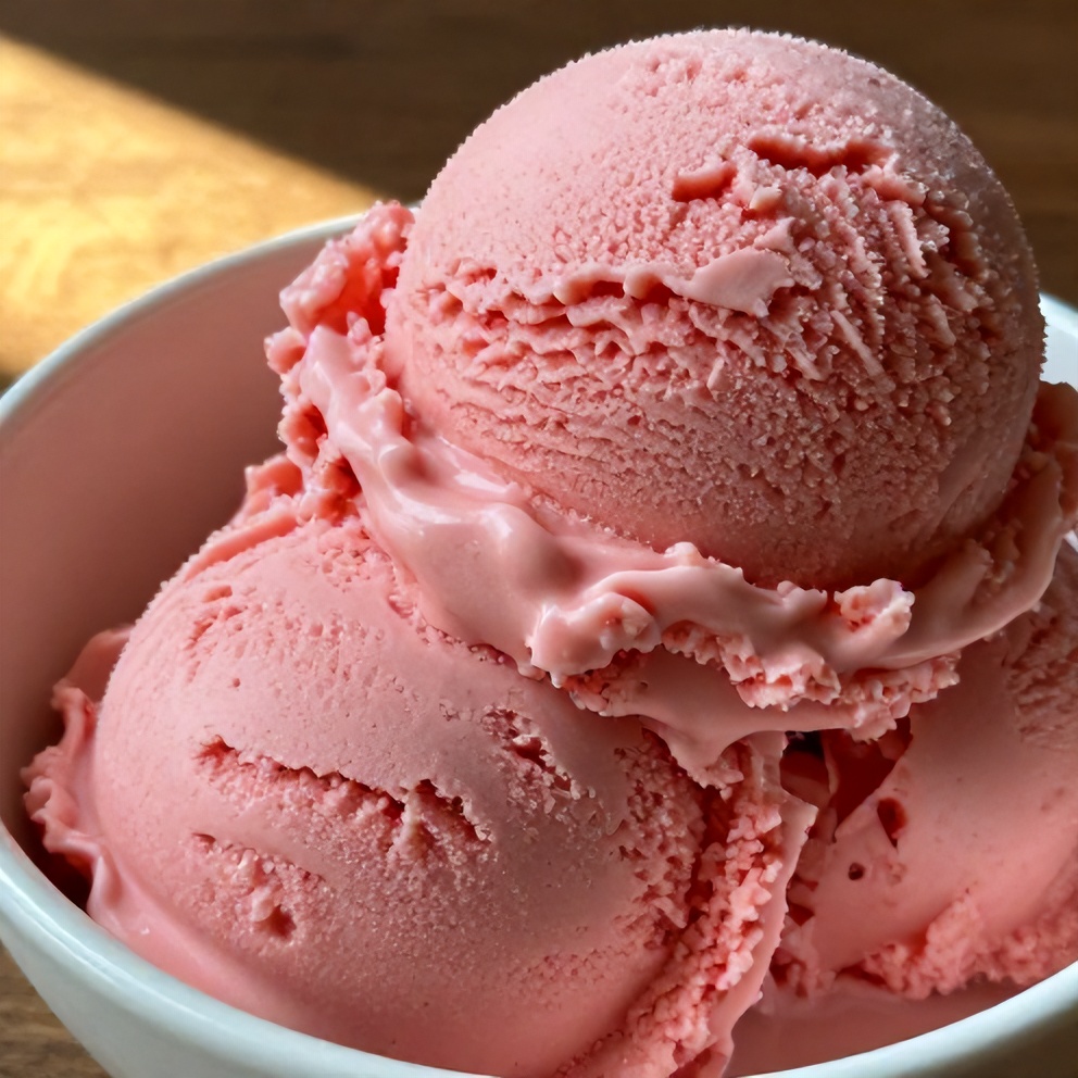 Roasted Strawberry Lime Basil Ice Cream