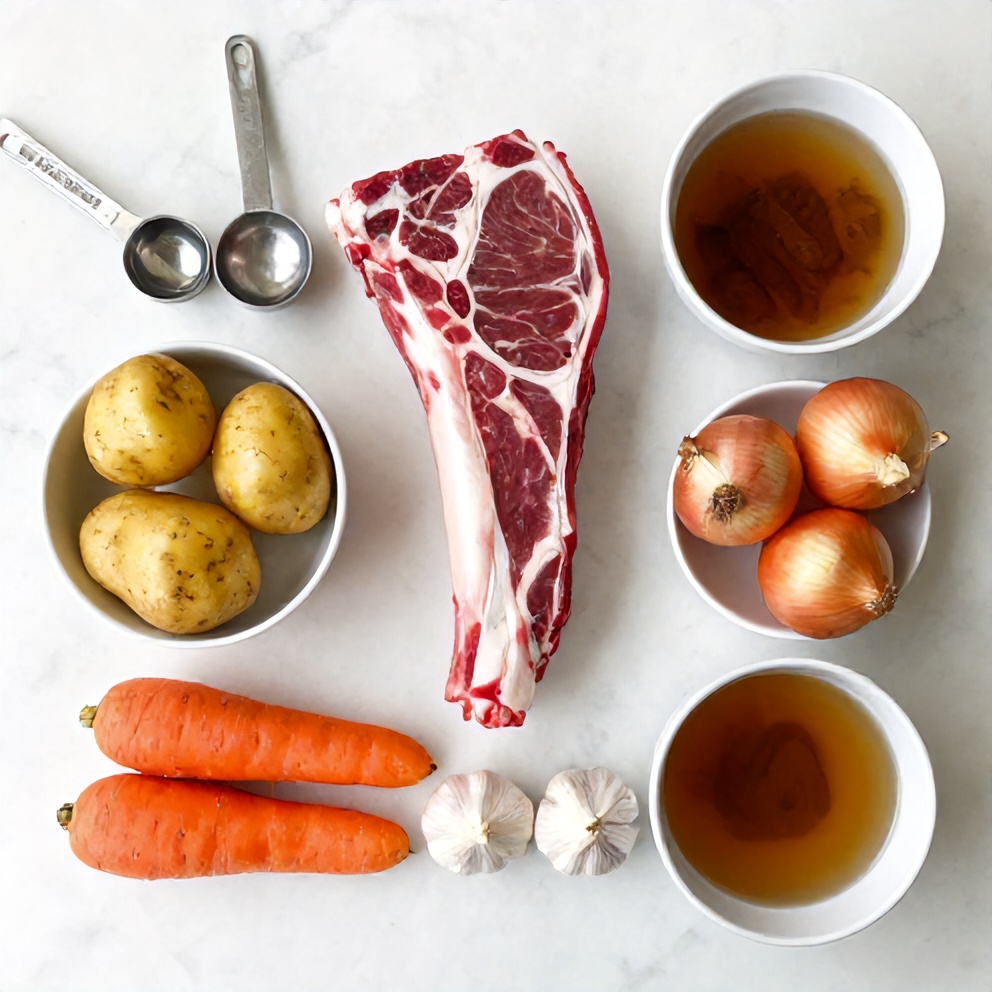 Raw Ingredients for Slow Cooker Chuck Roast