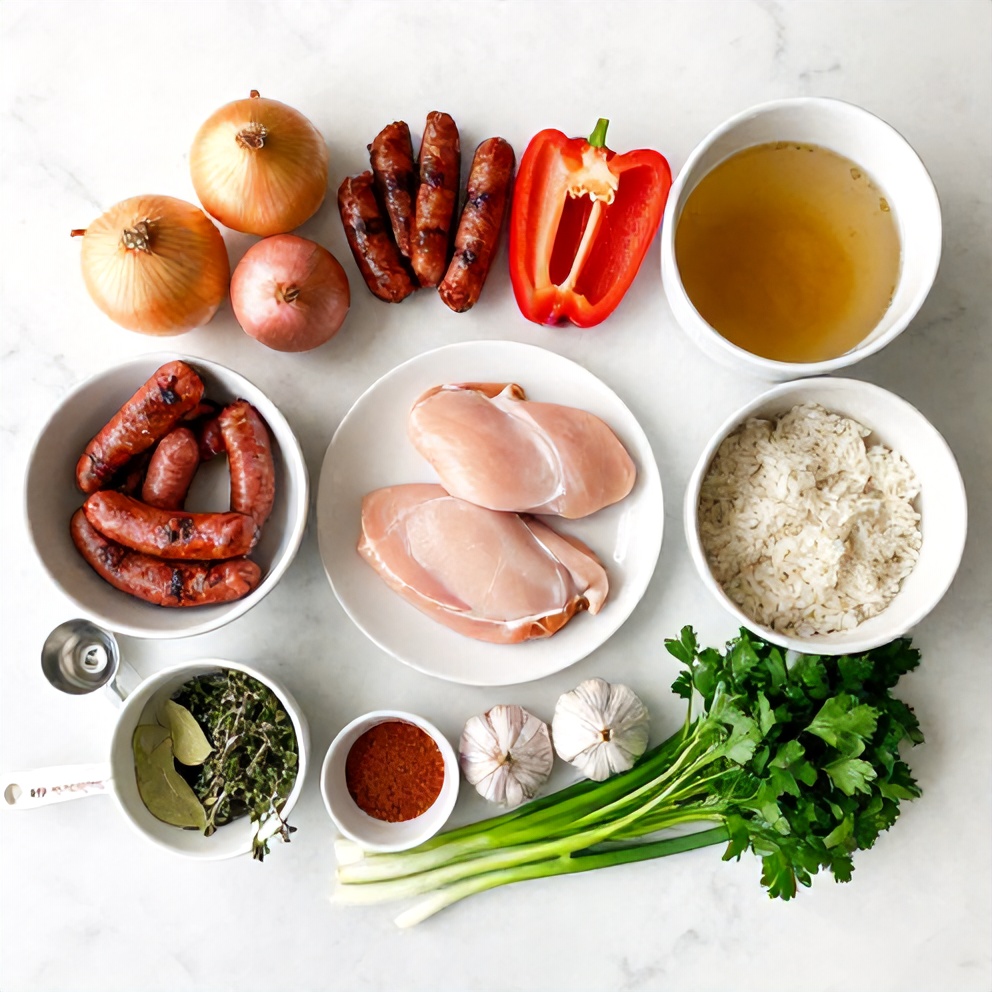 Raw Ingredients for Southern Chicken Bog