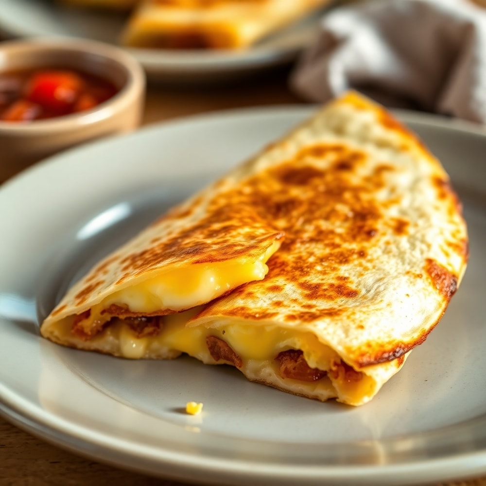 Finished Bacon Egg Cheese Quesadillas