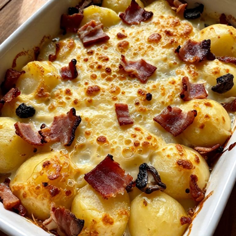 Creamy Pancetta and Porcini Potato Gratin