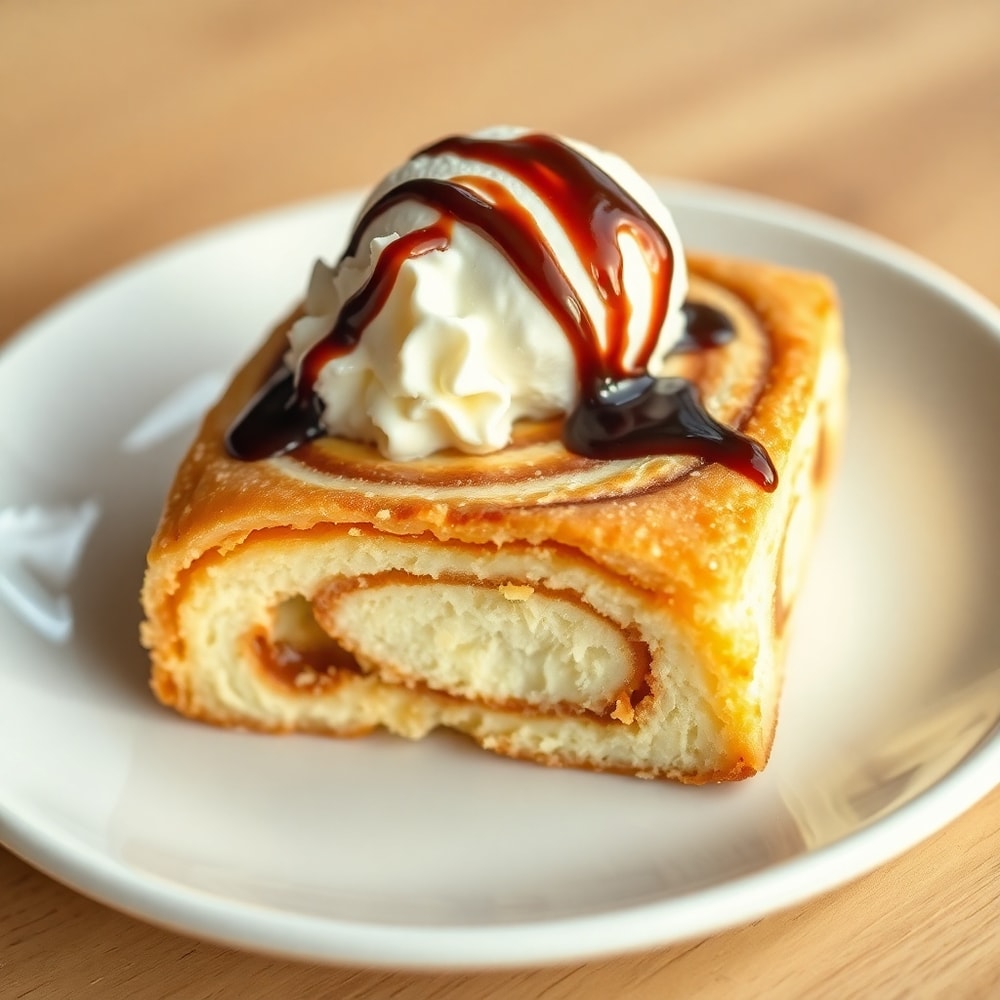 Sliced Creamy Swirl Ice Cream Bread