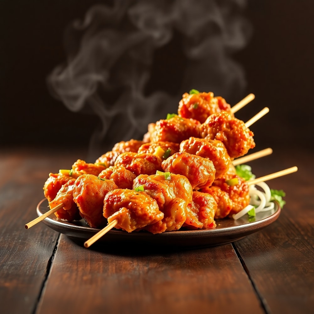 Bang Bang Chicken Skewers