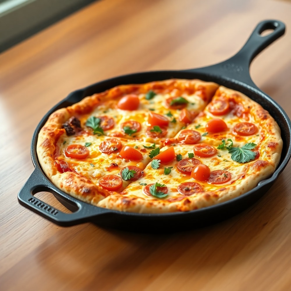 crispy cast iron skillet pizza