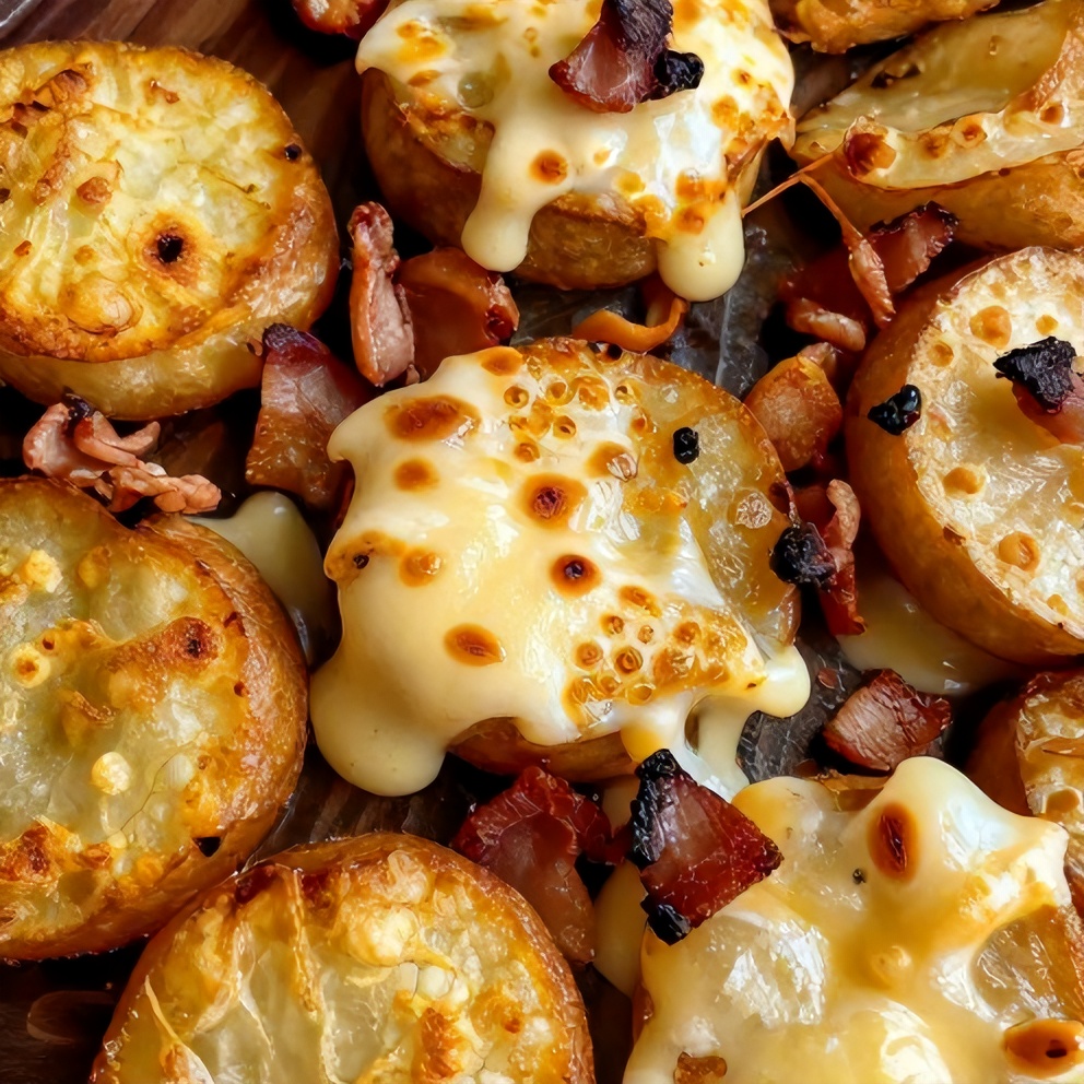 Crispy Cheesy Potato Skins with Bacon