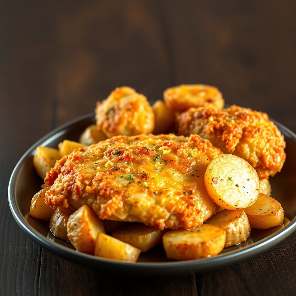 Garlic Parmesan Chicken and Potatoes