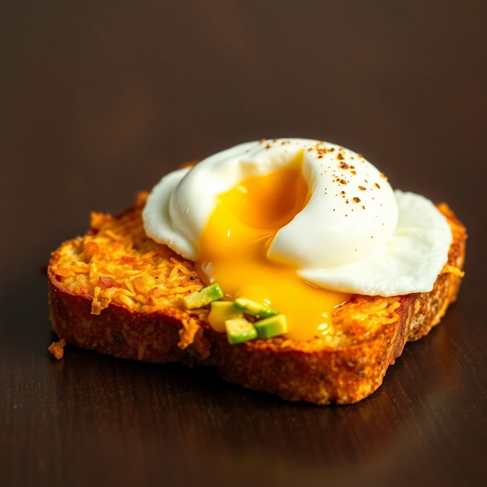 hash brown avocado toast