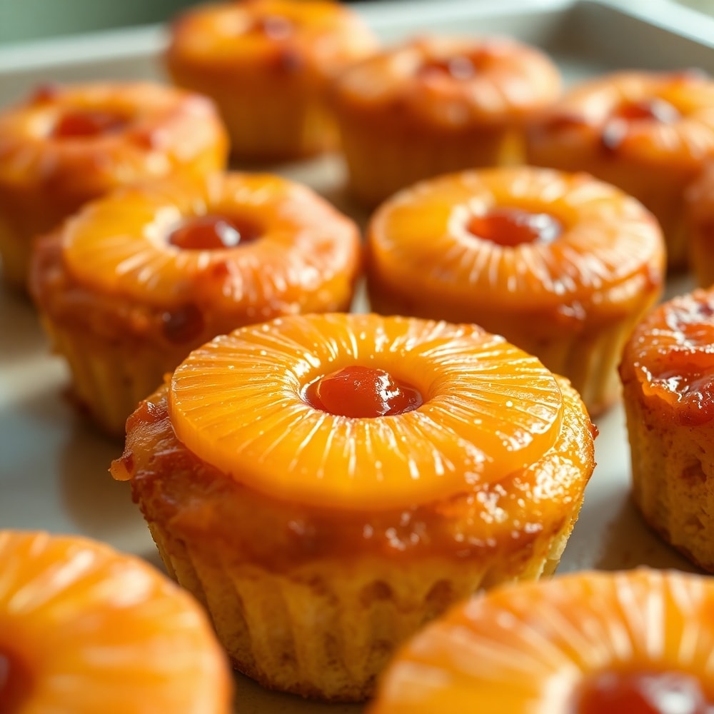 Pineapple Mascarpone Upside-Down Mini Cakes
