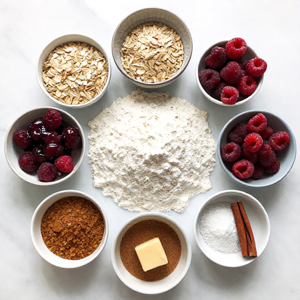 Ingredients for Easy Berry Oat Bars