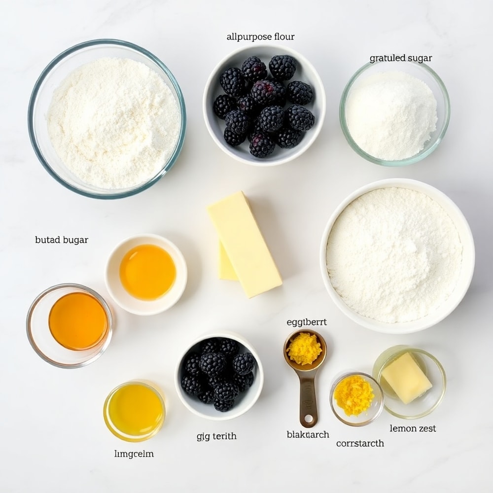 Blackberry Shortbread Ingredients
