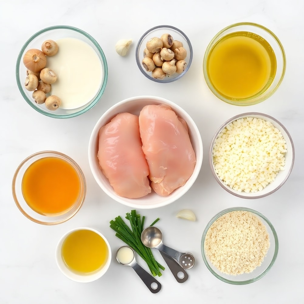 Raw Ingredients for Easy Chicken Tetrazzini