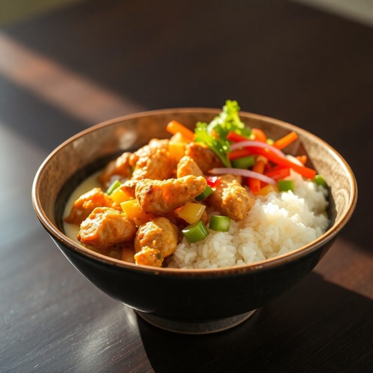 Easy Coconut Chicken Rice Bowl