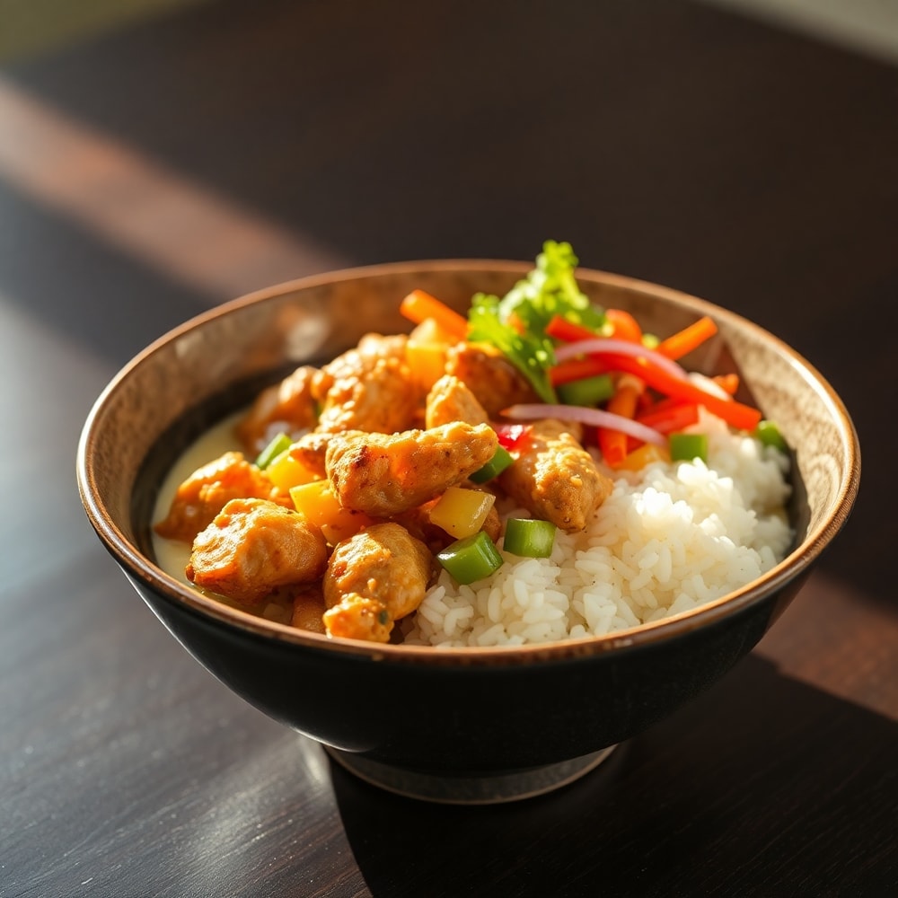 Easy Coconut Chicken Rice Bowl