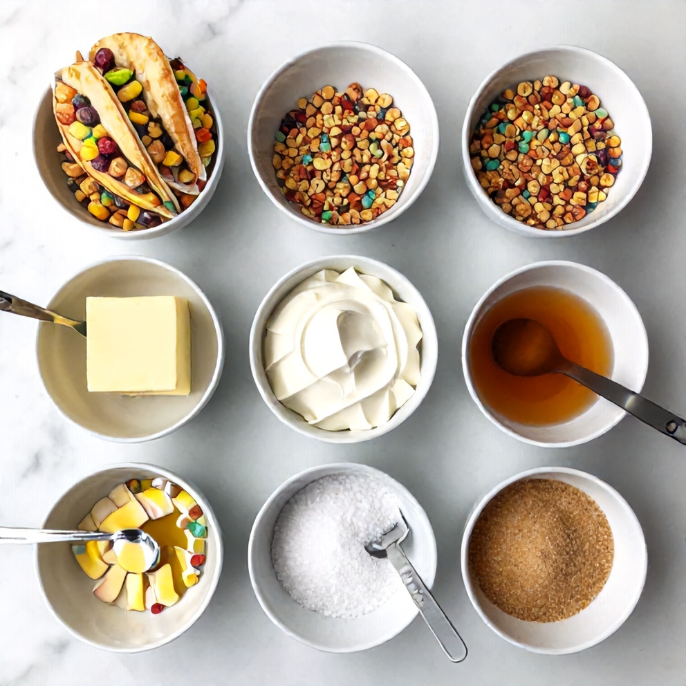Fruity Pebbles Cheesecake Tacos Ingredients