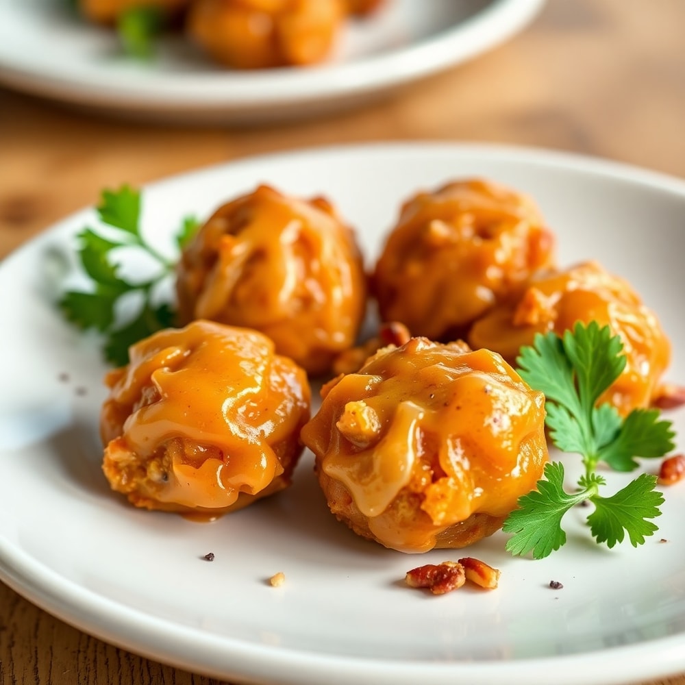 Pecan Crunch Glazed Bites on a wooden board