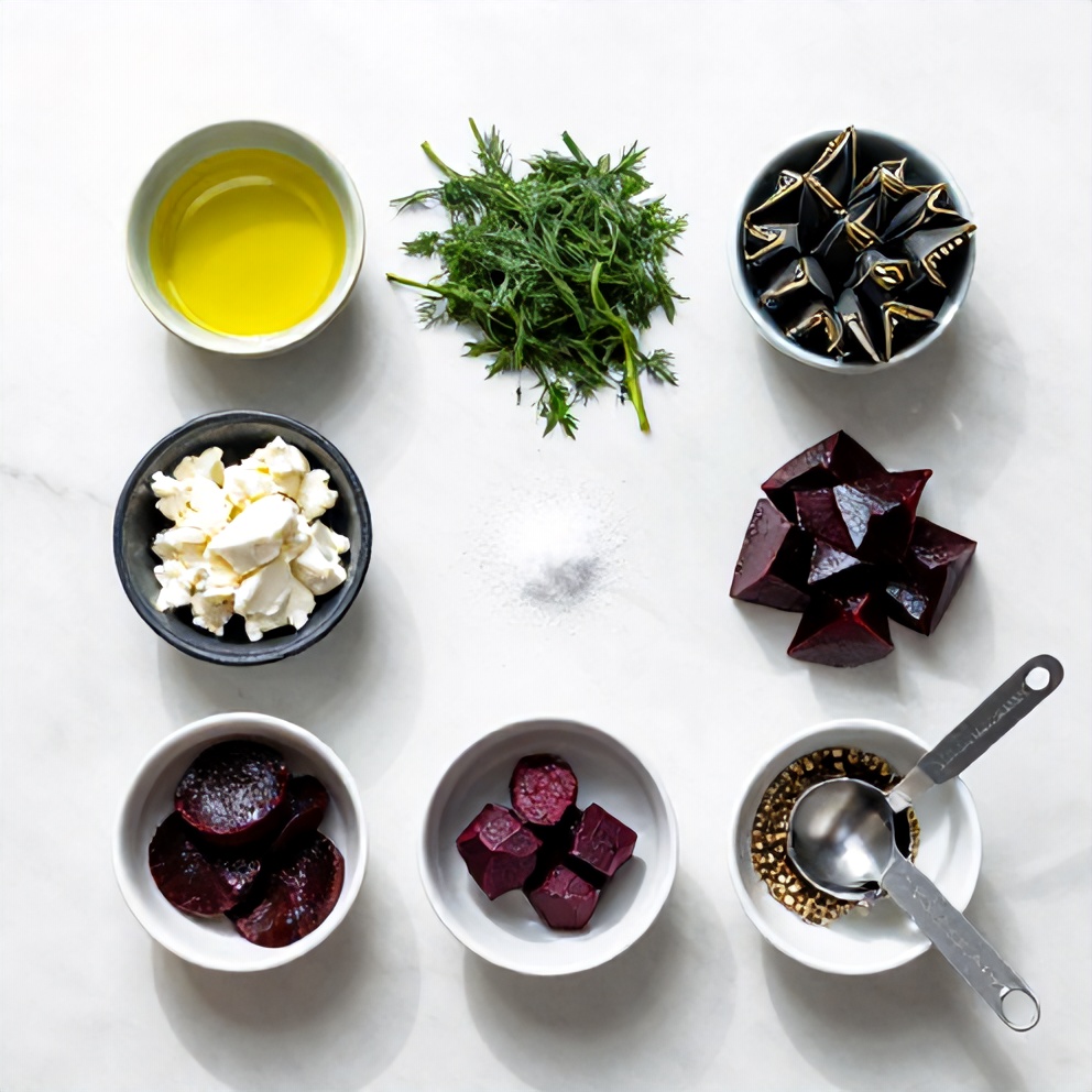 Raw Ingredients for Easy Roasted Beet Salad