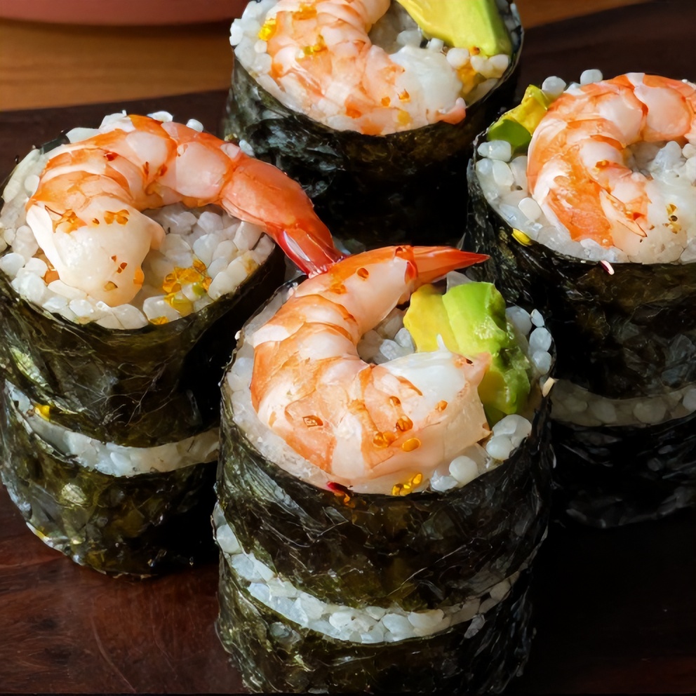 Easy Spicy Shrimp Sushi Stacks