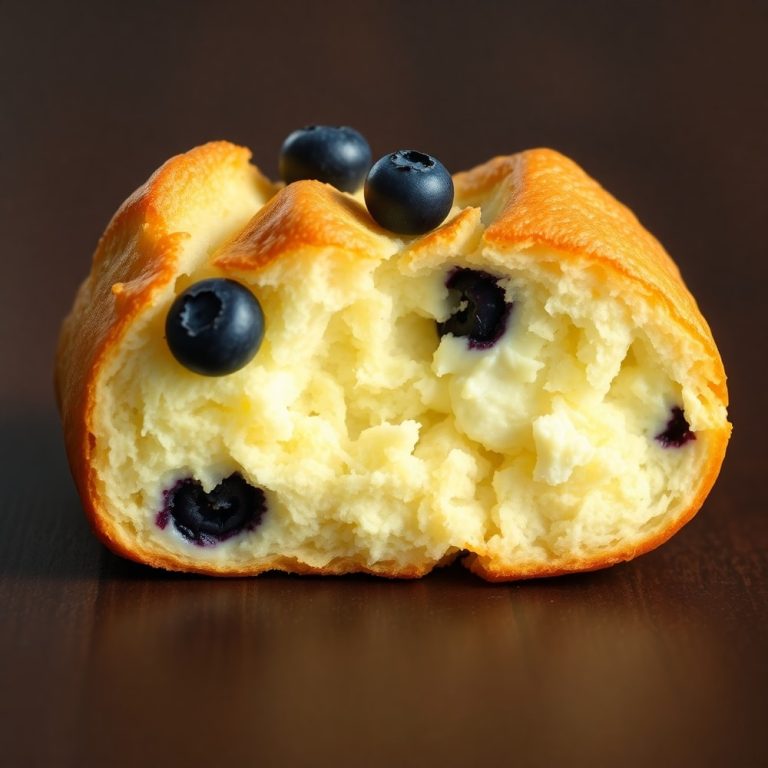 Fluffy Cottage Cheese Blueberry Cloud Bread