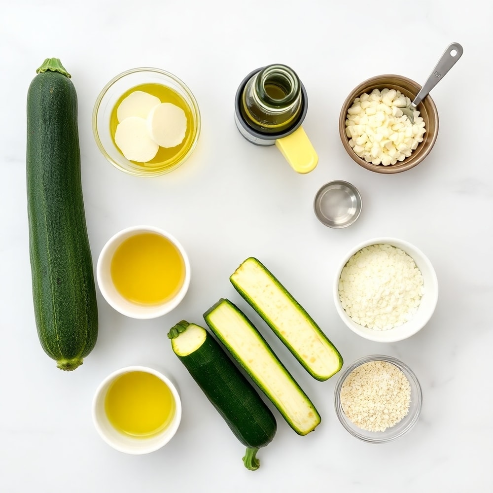 Raw Ingredients for Garlic Parmesan Roasted Zucchini
