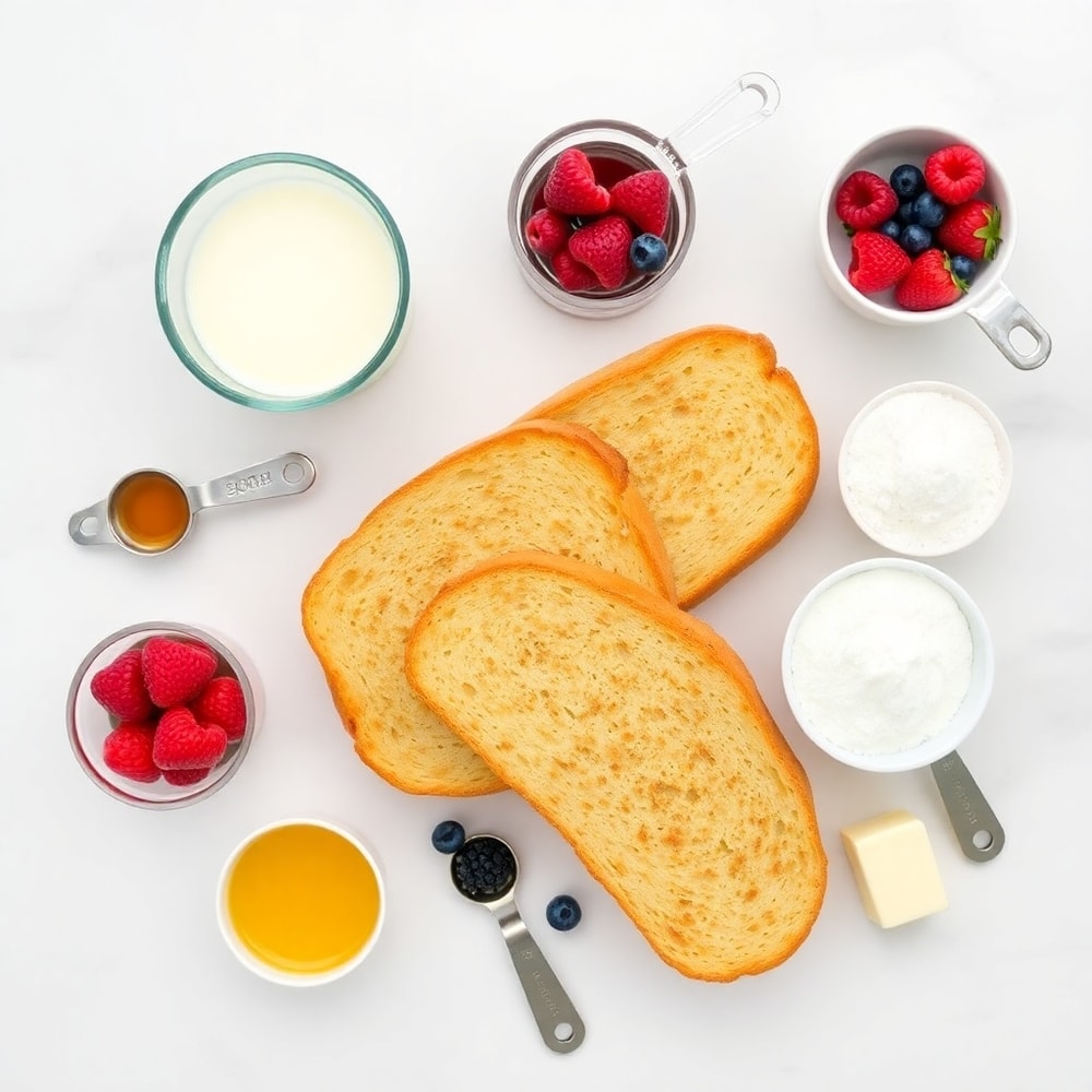 Raw ingredients for Golden French Toast