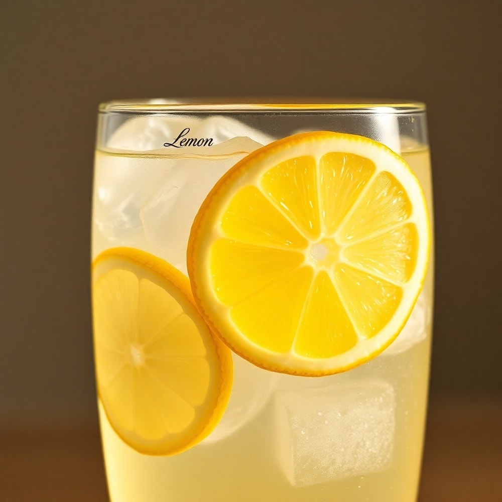 Lemon Ginger Water with Lemon Wheel
