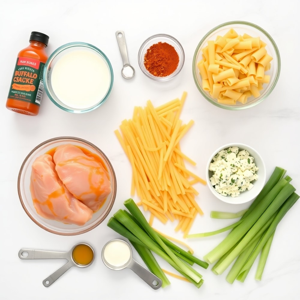 Buffalo Chicken Pasta Ingredients