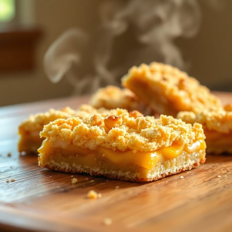 Peaches and Cream Crumble Bars
