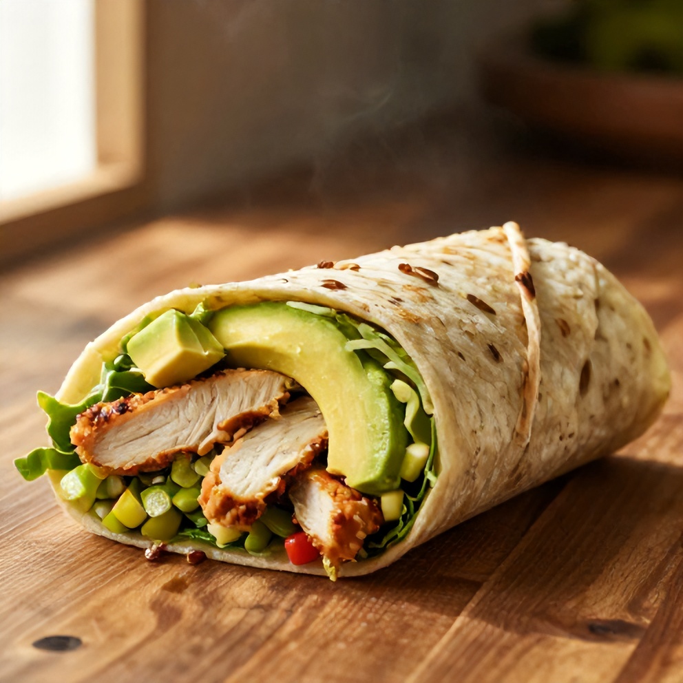 Quick Chicken Avocado Wrap